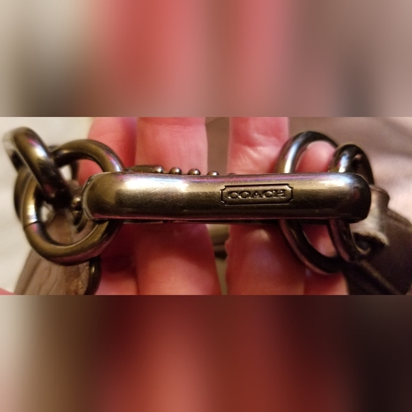 Coach Metalic Gold/Bronze Leather Kristin Hobo Shoulder Bag Handbag Purse #14783 - Picture 4 of 16